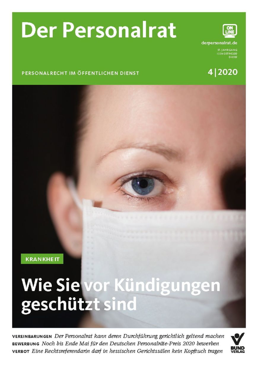 Titelbild Der Personalrat Bund-Verlag Ausgabe 4-2020